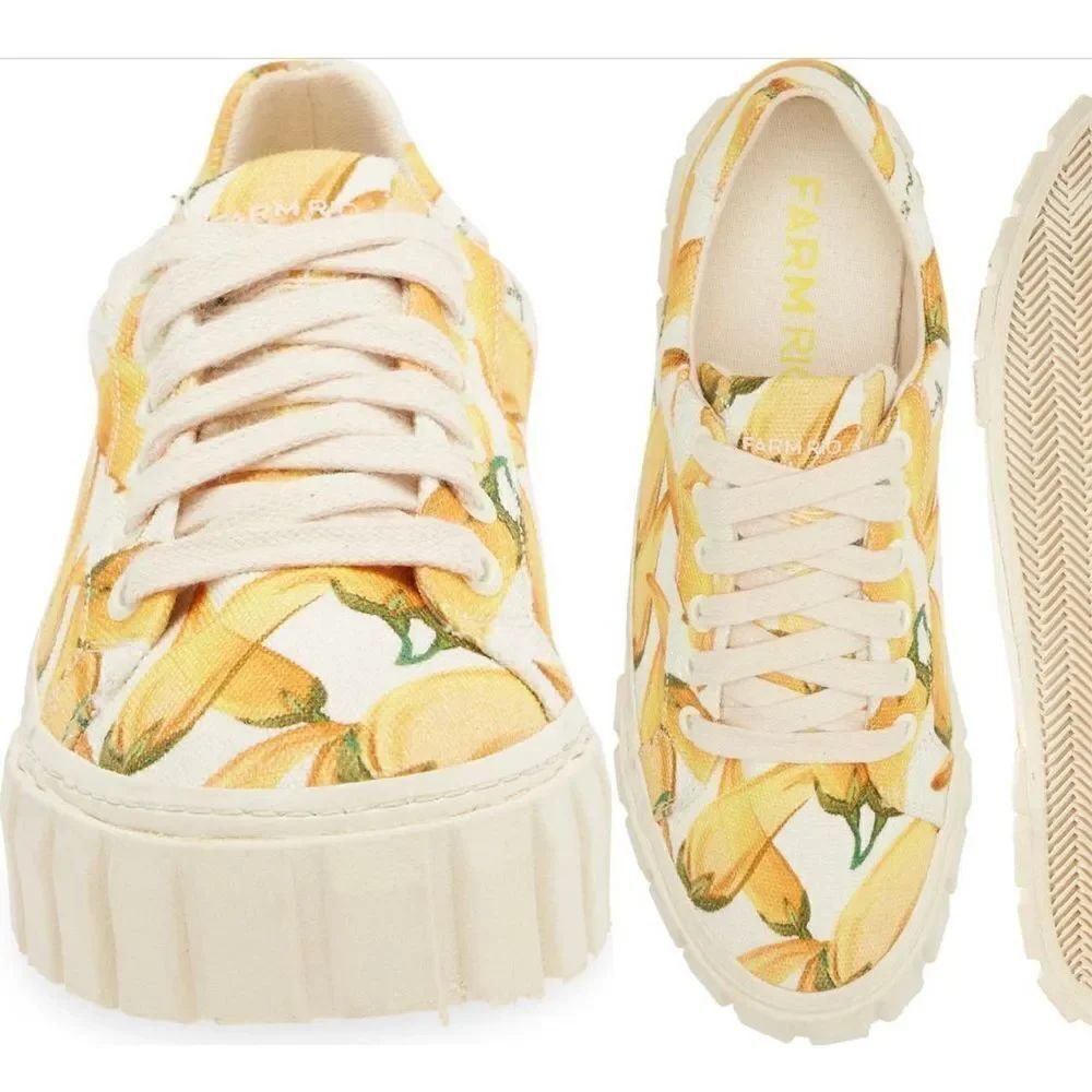 Farm Rio pepper print platform sneakers size 8 NWB - Picture 4 of 5